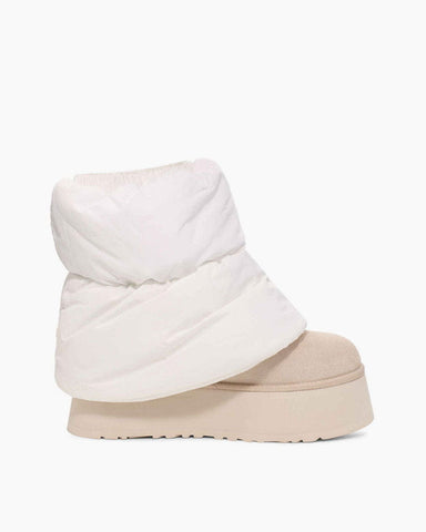 Women’s Puffy Quilted Fold-Over Winter Ankle Boots