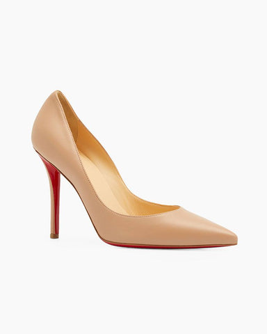 Apostrophy Leather Pointed Red-Sole Pumps