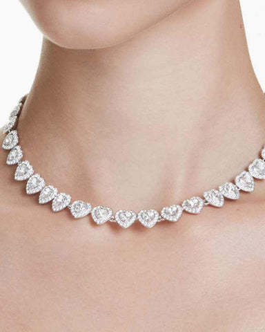 Mixed Cut Heart Necklace