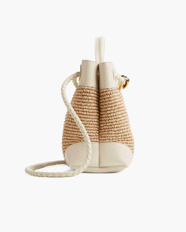 Raffia Knot Top Handle Crossbody Bags