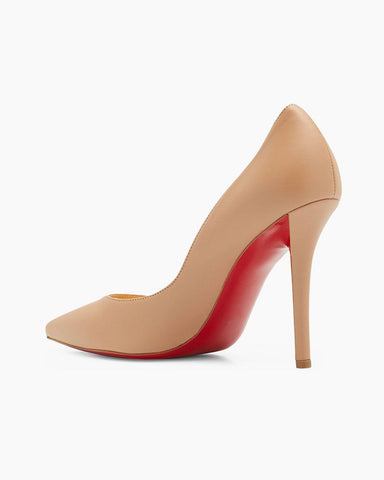 Apostrophy Leather Pointed Red-Sole Pumps