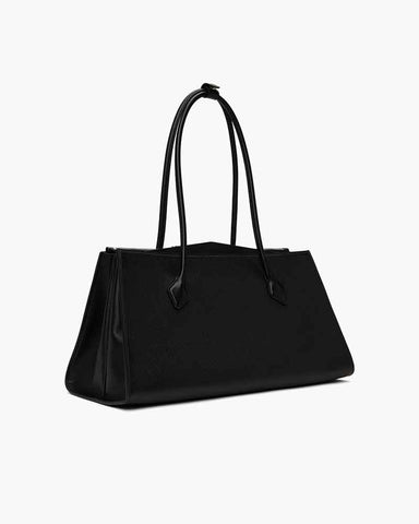 Slim Leather Shoulder Bag Structured Shape