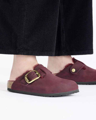 pre-salewomens-cozy-leisure-shearling-natural-leather-clogs