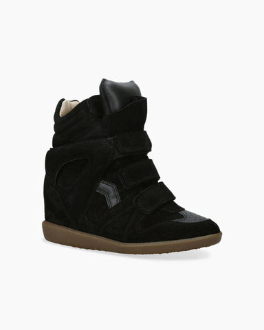 Bekett Suede and Leather High-Top Trainers