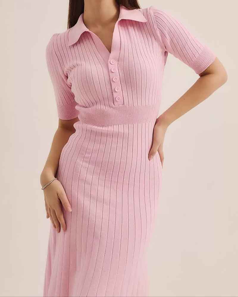Elegant-Evening-Ribbed-Knit-Midi-Dress-4