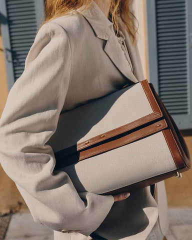 Multi-Way Large Double Flap Convertible Shoulder Bag