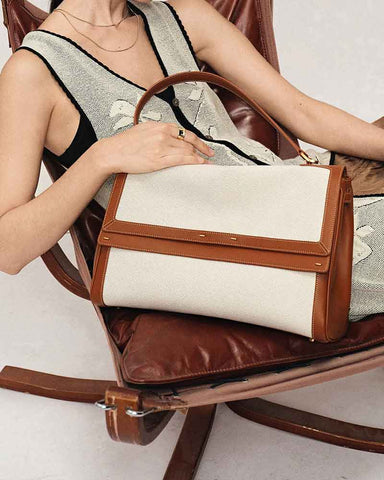 Multi-Way Large Double Flap Convertible Shoulder Bag