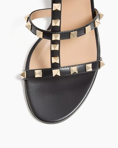 Woman Rockstud Leather Sandal