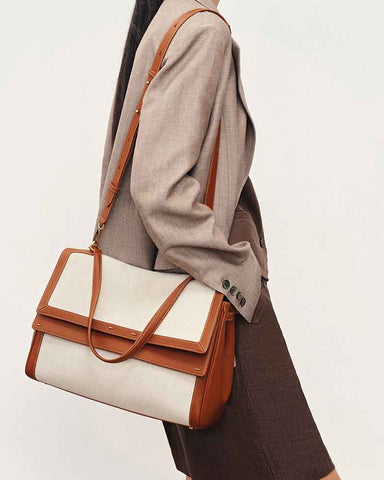 Multi-Way Large Double Flap Convertible Shoulder Bag