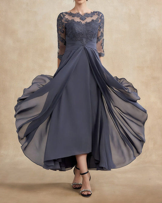 womens-grand-wedding-ceremony-lace-chiffon-dress