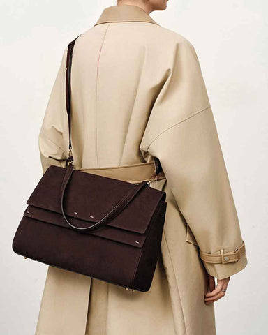 Multi-Way Large Double Flap Convertible Shoulder Bag