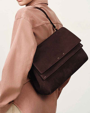 Multi-Way Large Double Flap Convertible Shoulder Bag
