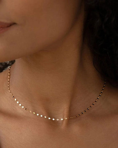 Gold Plated Sterling Silver Minimalist Chain Necklace