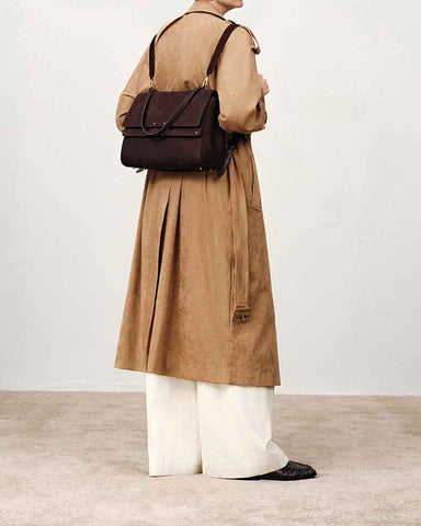 Multi-Way Large Double Flap Convertible Shoulder Bag