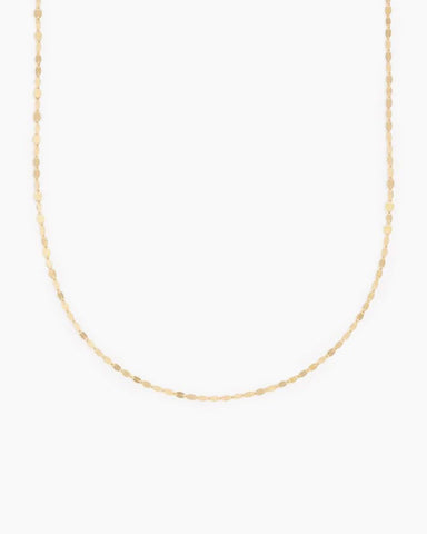 Gold Plated Sterling Silver Minimalist Chain Necklace