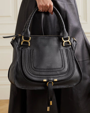 Women’s Office Work Grained Leather Satchel Bag