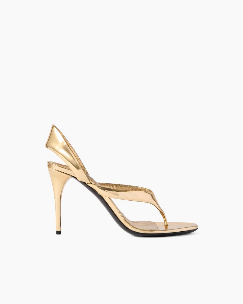 Infradito Sandals in Laminated Leather