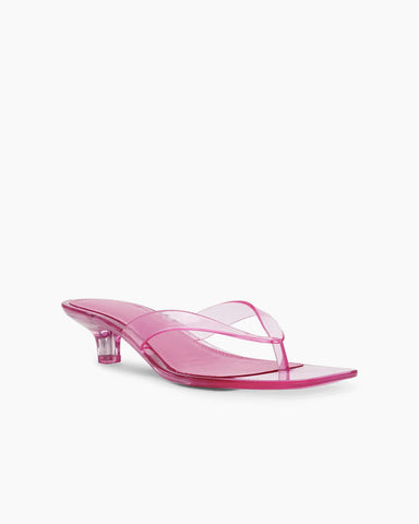 Women’s Transparent Low Heel Flip-Flop Sandals