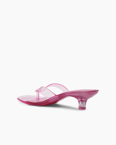 Women’s Transparent Low Heel Flip-Flop Sandals