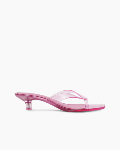 Women’s Transparent Low Heel Flip-Flop Sandals