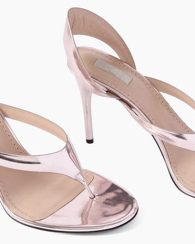 Infradito Sandals in Laminated Leather