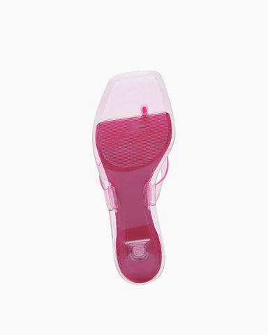 Women’s Transparent Low Heel Flip-Flop Sandals