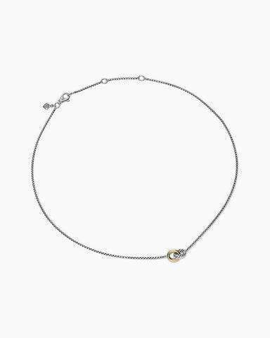 Petite Cable Linked Necklace in Sterling Silver
