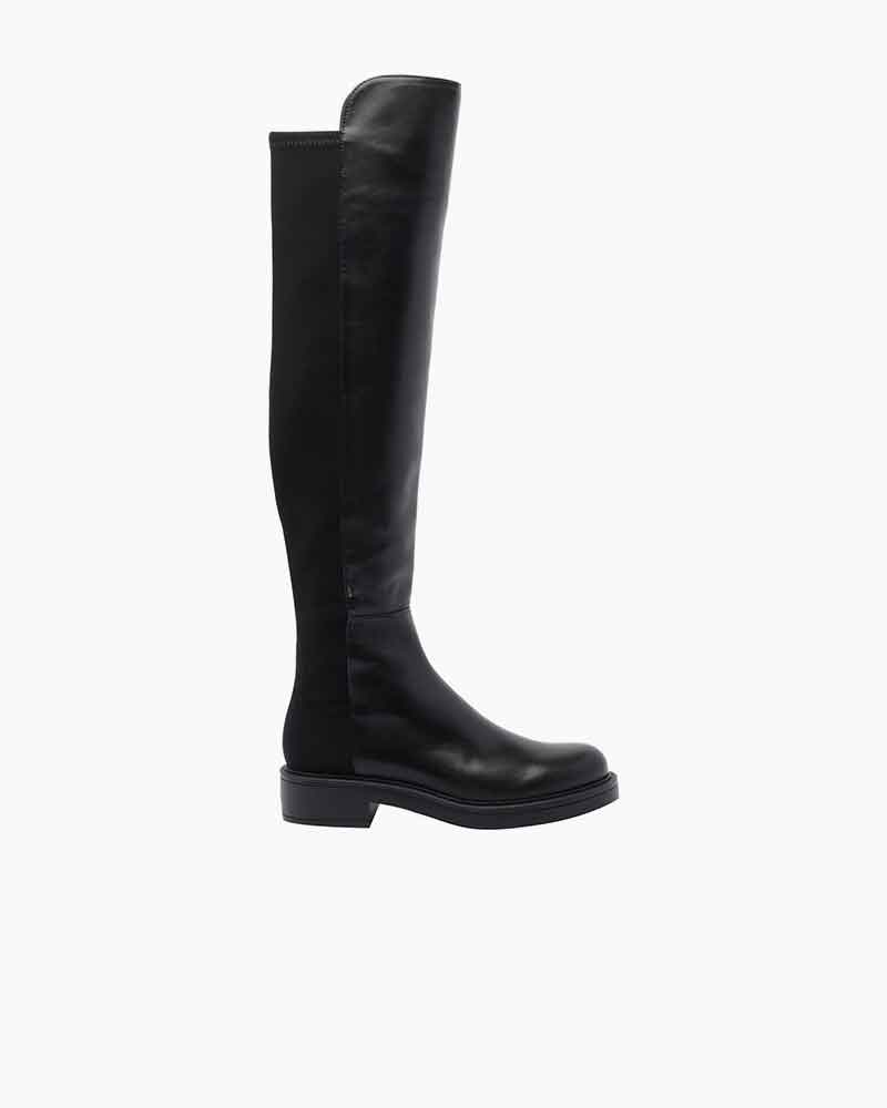 Women's Knee-High Black Leather Boots