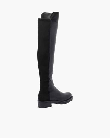 Women's Knee-High Black Leather Boots