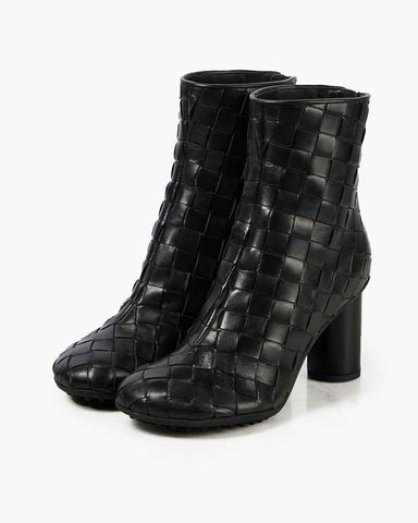 Women's Woven Suede Leather Boots