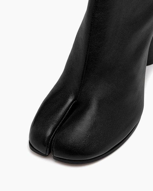 Crescent Split-Toe Ankle Boots