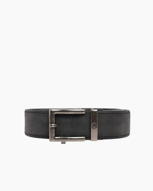Vintage Leather Belt with Alloy Buckle