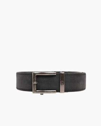 Vintage Leather Belt with Alloy Buckle