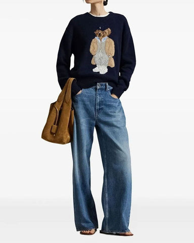 Women's Sweater with Bear Design