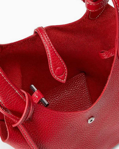 Refined Mini Pebbled Leather Shoulder Bag
