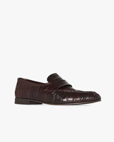 Men Soft Loafer Black in Eel