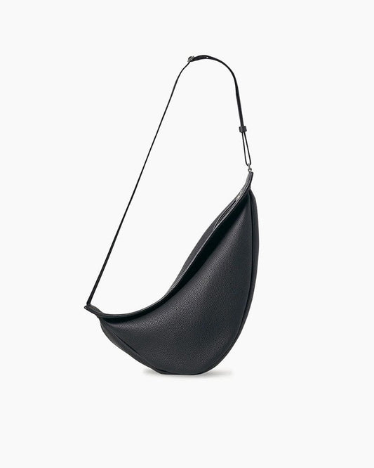 Large Leather Slouchy Banana Shoulder Bag