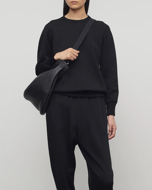 Large Leather Slouchy Banana Shoulder Bag