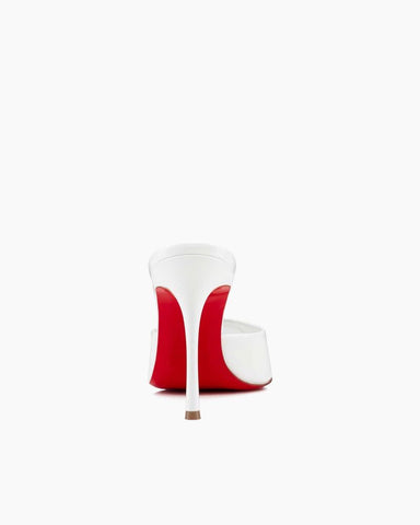 Dolly Series - 100mm Patent Calf Leather Heel Mules