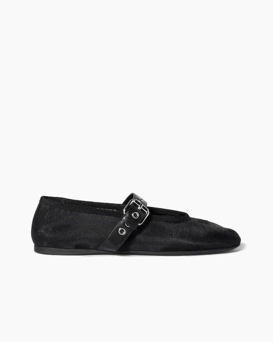 Mesh Fabric Ballerina Mary Jane Ballet Flats