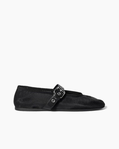 Mesh Fabric Ballerina Mary Jane Ballet Flats