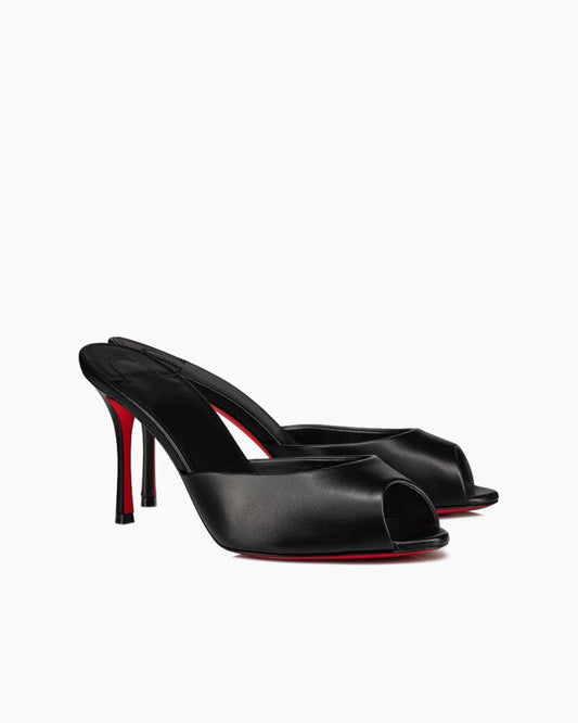 Dolly Series - 85mm Real Leather Heel Mules