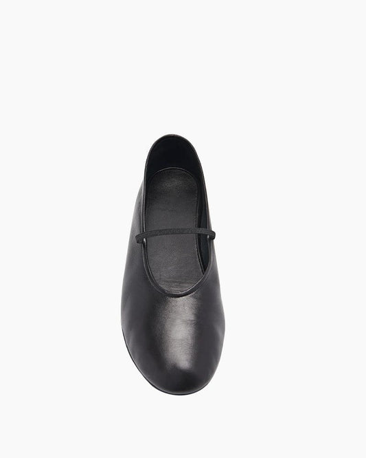 Elastic Ballet Slipper in Leather