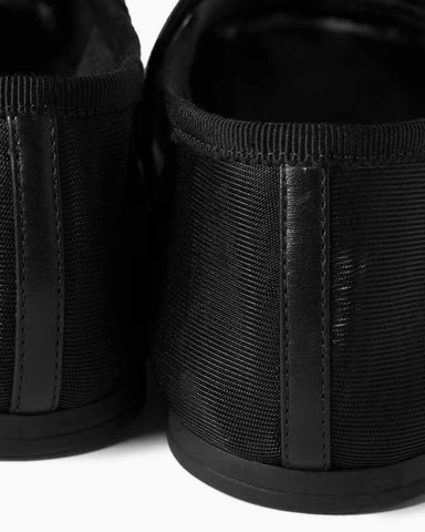 Mesh Fabric Ballerina Mary Jane Ballet Flats