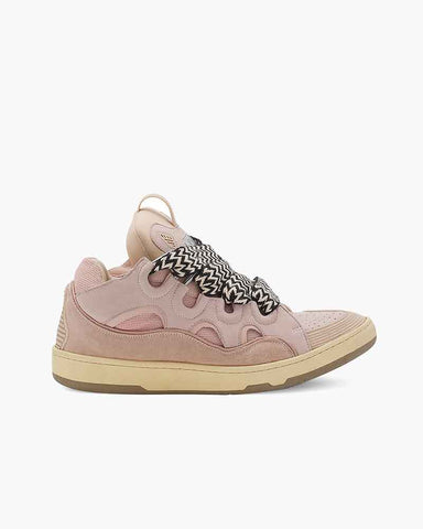 Curb Sneakers with Oversized Multicolor Laces