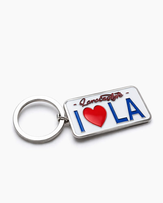 "I Love LA" Larosastyle Metal Heart Keychain