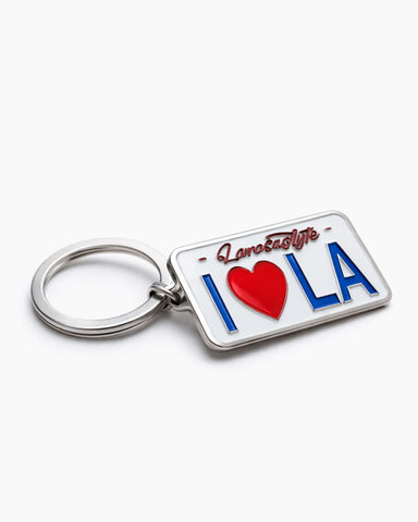 "I Love LA" Larosastyle Metal Heart Keychain