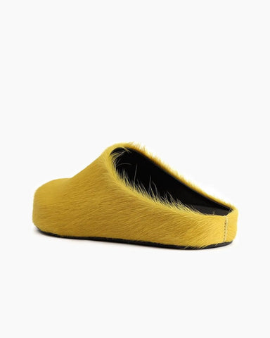 (Clean Up) Designer Real Fur Slides Clogs Mules Flat Luxury Slippers