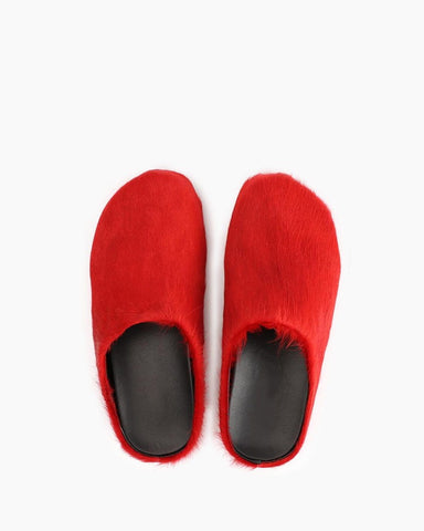 (Clean Up) Designer Real Fur Slides Clogs Mules Flat Luxury Slippers