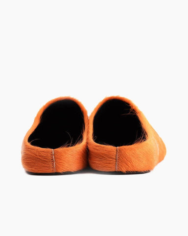 (Clean Up) Designer Real Fur Slides Clogs Mules Flat Luxury Slippers